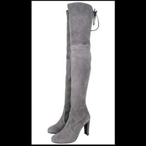 Stuart Weitzman Highland Boots - Slate Suede